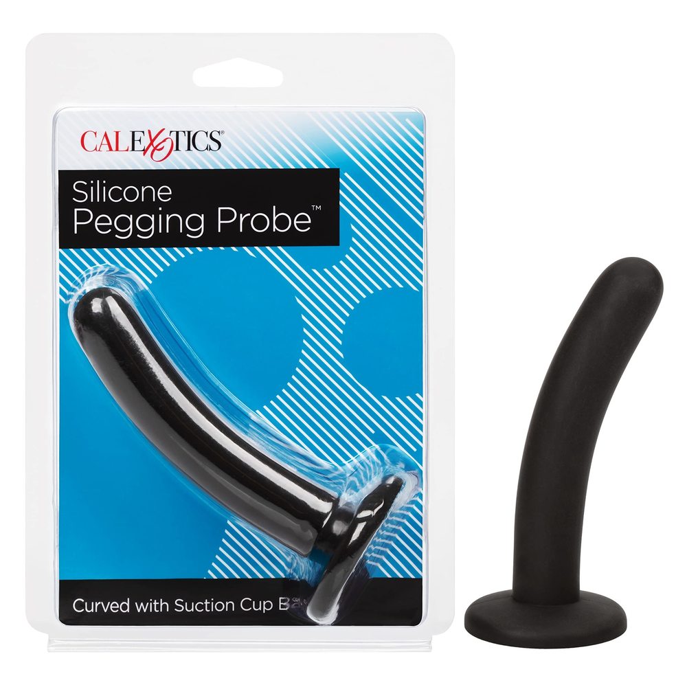 CalExotics Silicone Pegging Probe Black with Suction Cup Waterproof